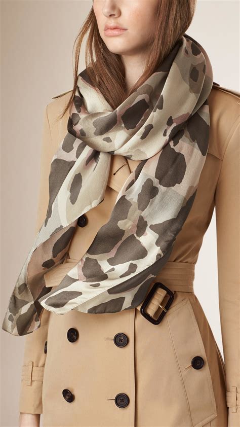 burberry animal print silk scarf square|Burberry silk scarf online.